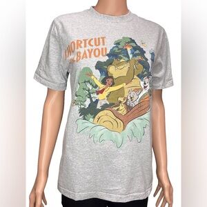 Disney Gray 'Shortcut to the Bayou' Graphic Short Sleeve Cotton Tee Small